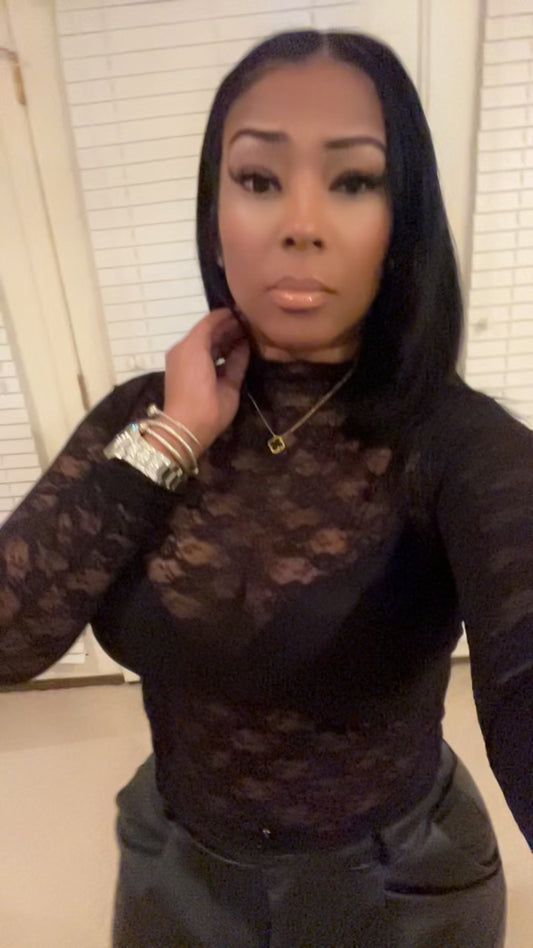 Lace long sleeve shirt